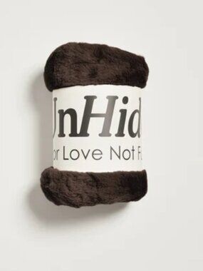 UnHide For Love Not Fur Lil' Marsh Blanket Chocolate Hare Brown